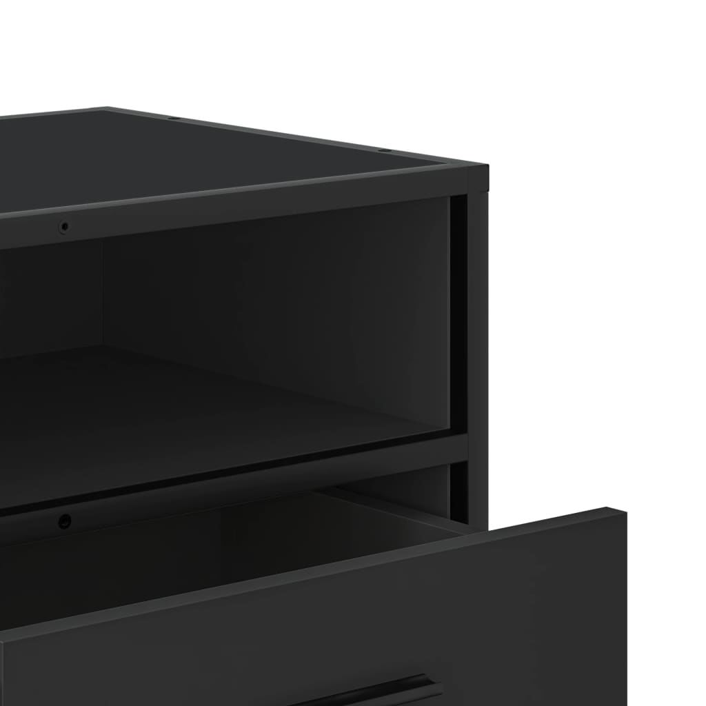 TV-Møbel Svart Tv-benk 80x34,5x40 cm og metall