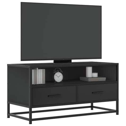 TV-Møbel Svart Tv-benk 80x34,5x40 cm og metall