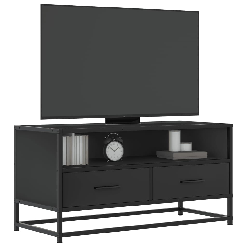 TV-Møbel Svart Tv-benk 80x34,5x40 cm og metall