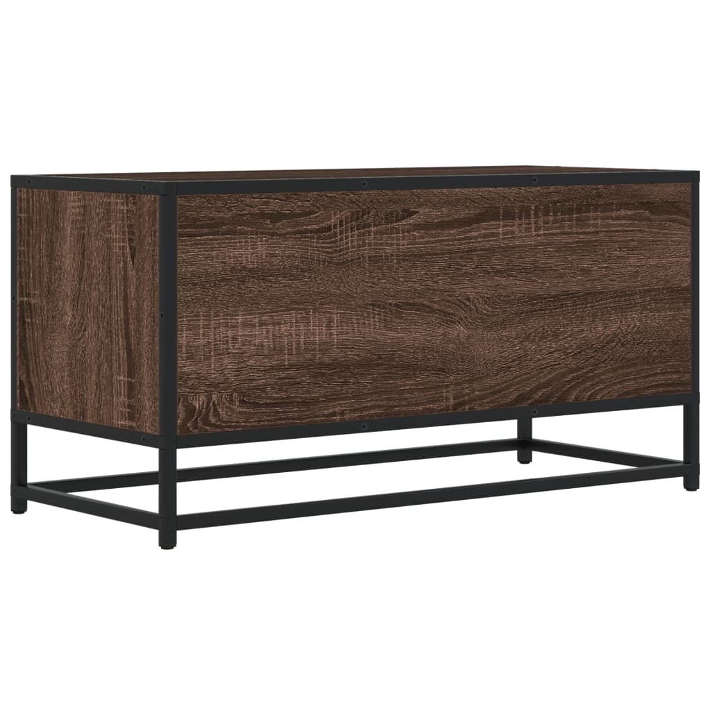 TV-Møbel Brun Eik Tv-benk 80x34,5x40 cm og metall