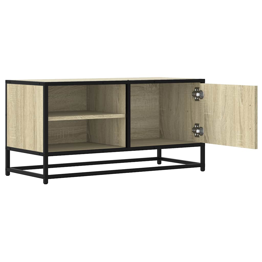 TV-Møbel Sonoma Eik Tv-benk 80x34,5x40 cm og metall