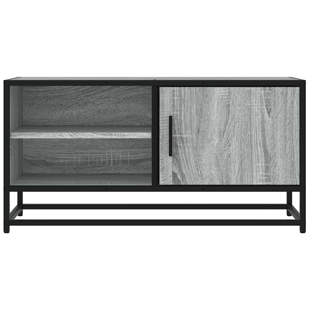 TV-Møbel Sonoma Grå Tv-benk 80x34,5x40 cm og metall