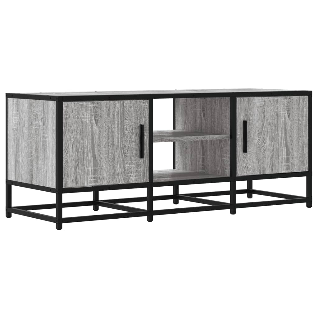 TV-Møbel Sonoma Grå Tv-benk 100x35x41 cm og metall