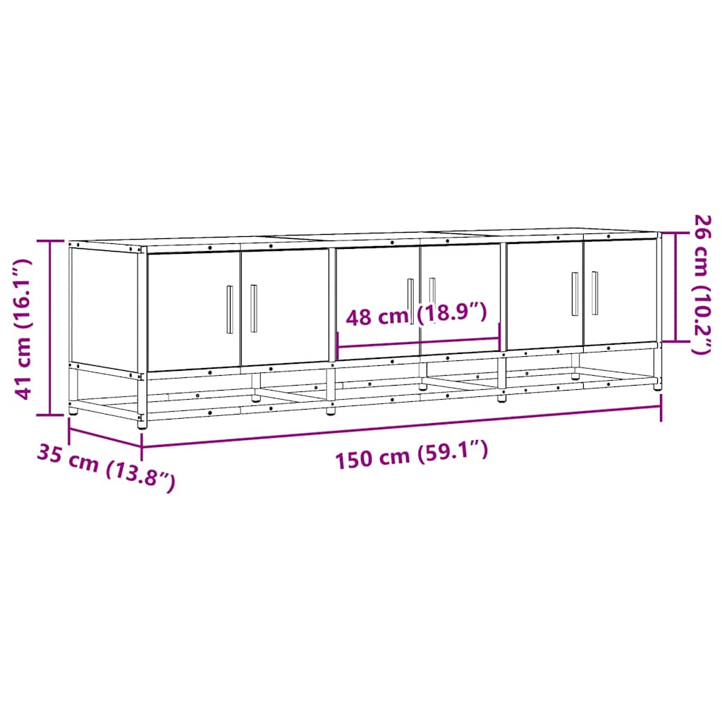 TV-Møbel Sonoma Eik TV-benk 150x35x41 cm
