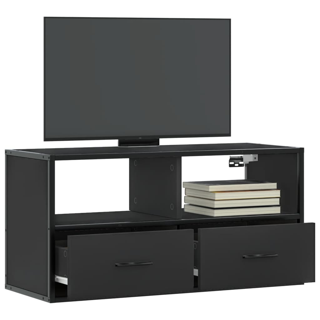 TV-Møbel Svart Tv-benk 80x31x39,5 cm og metall