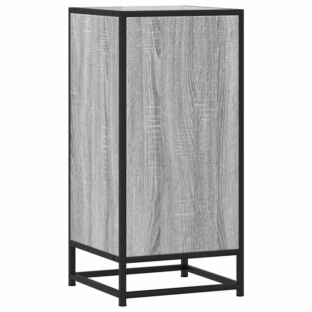 Skjenk grå sonoma 35,5x35x76 cm konstruert tre og metall