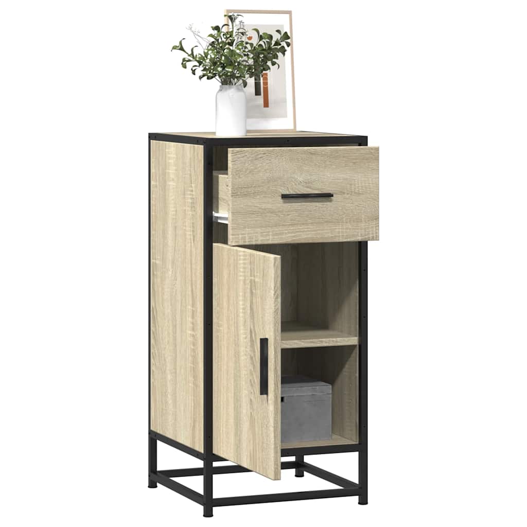 Skjenk Sonoma Eik 35,5x35x76 cm og metall