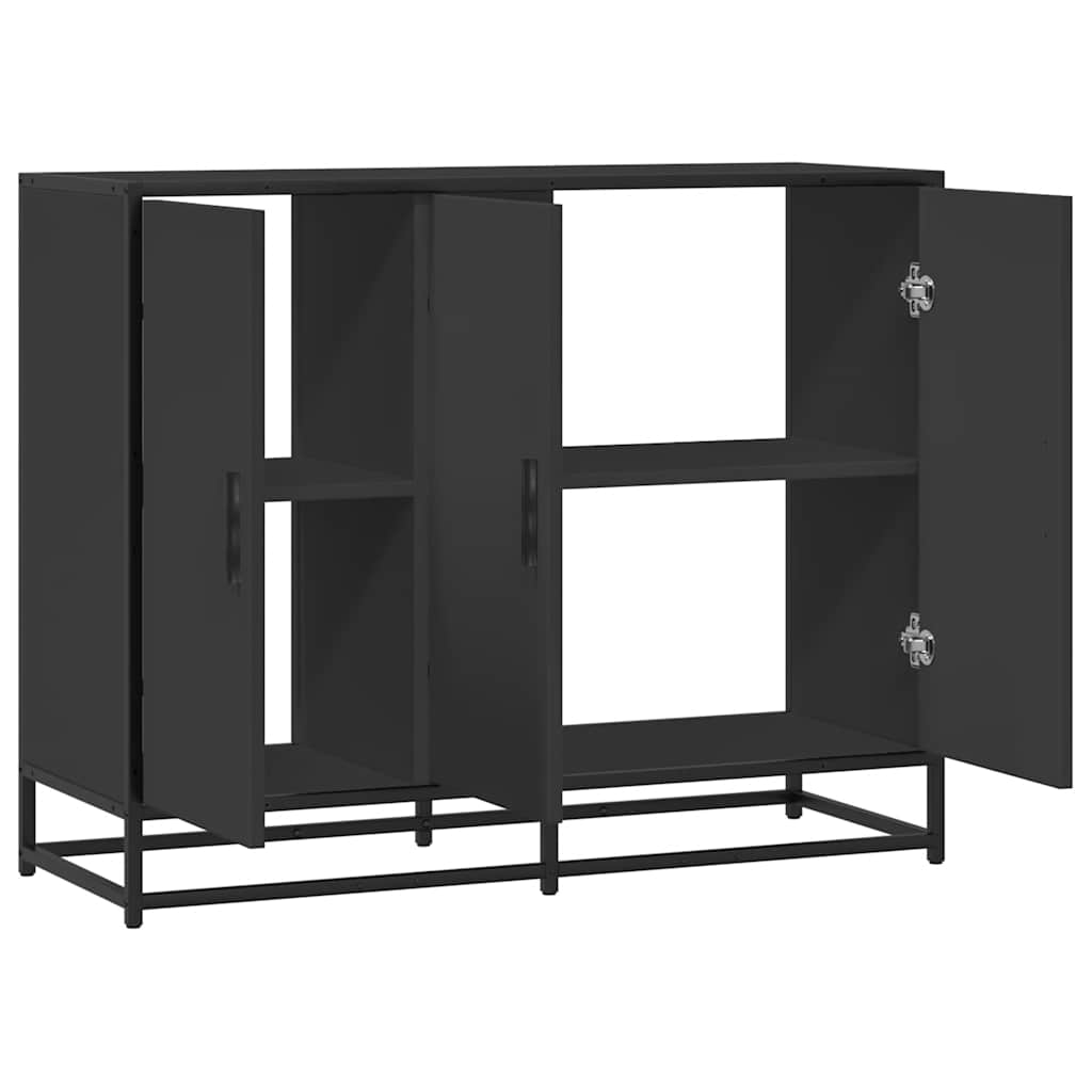 Skjenk Svart 94x35x76 cm