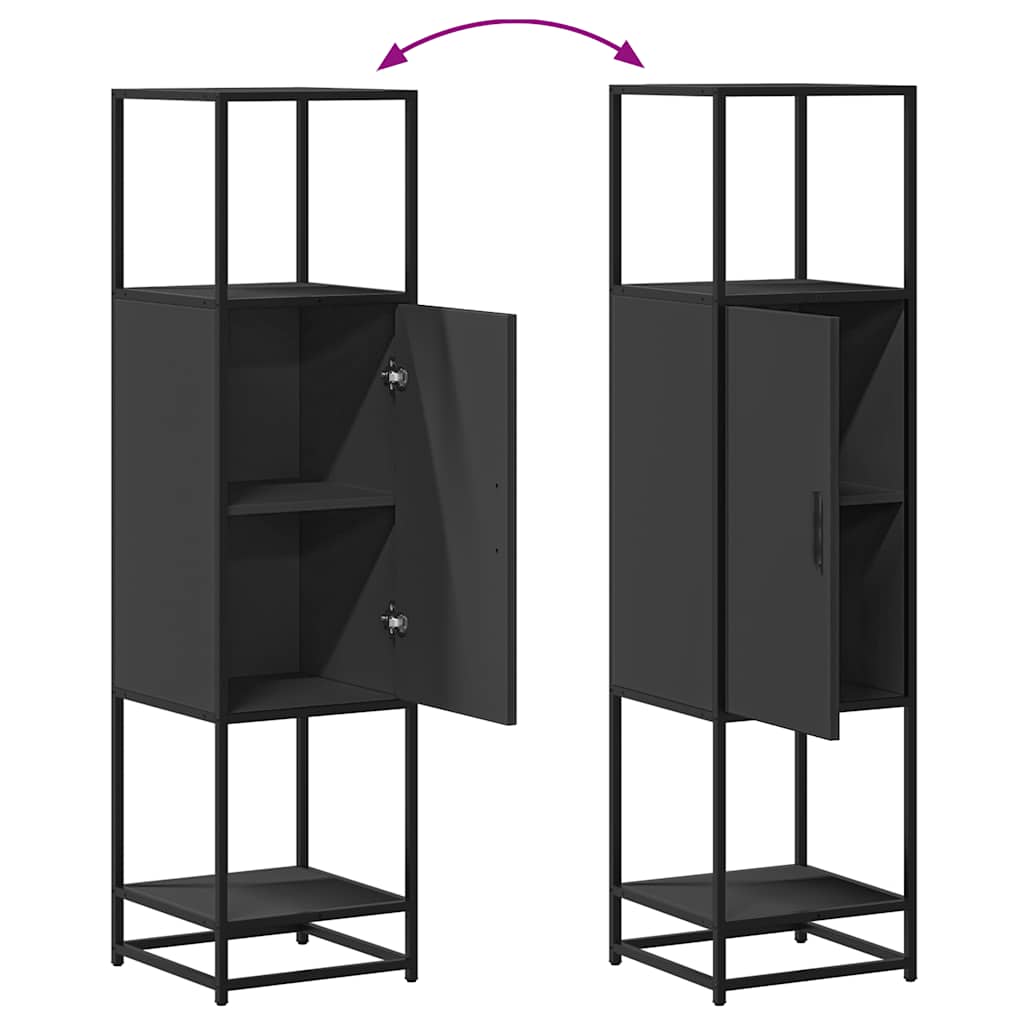 Skap Svart 35,5x35x139 cm