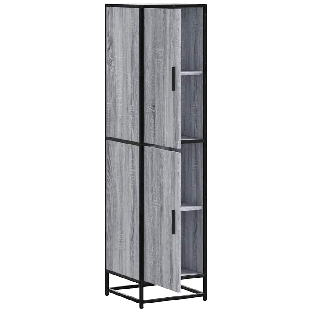 Skap Sonoma Grå 35,5x35x139 cm og metall