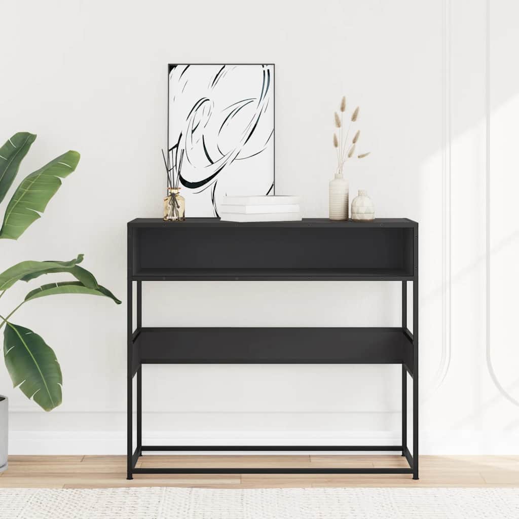 Avlastningsbord Konsollbord Svart 90x35x80 cm