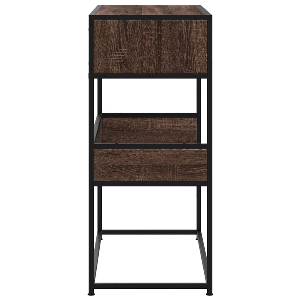 Avlastningsbord konsollbord Brun Eik 90x35x80 cm
