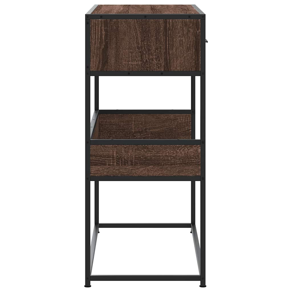 Avlastningsbord konsollbord Brun Eik 90x35x80 cm
