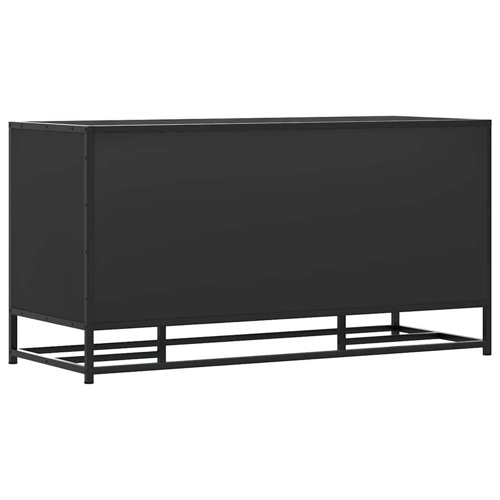 Skoskap Skohylle Skobenk Svart 100x40x53,5 cm og metall
