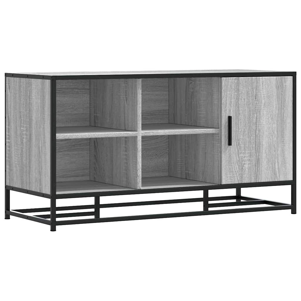 Skoskap Skohylle Skobenk Sonoma Grå 100x40x53,5 cm og metall