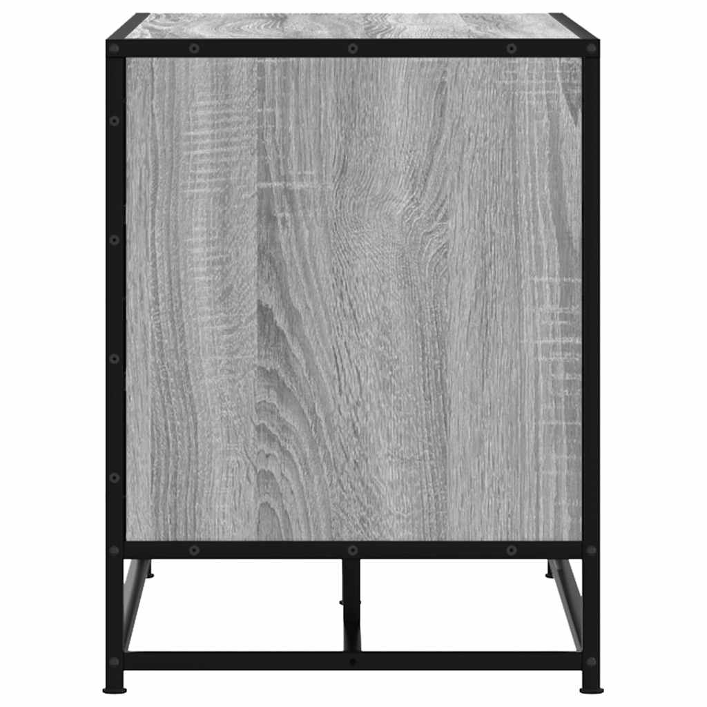 Skoskap Skohylle Skobenk Sonoma Grå 100x40x53,5 cm og metall