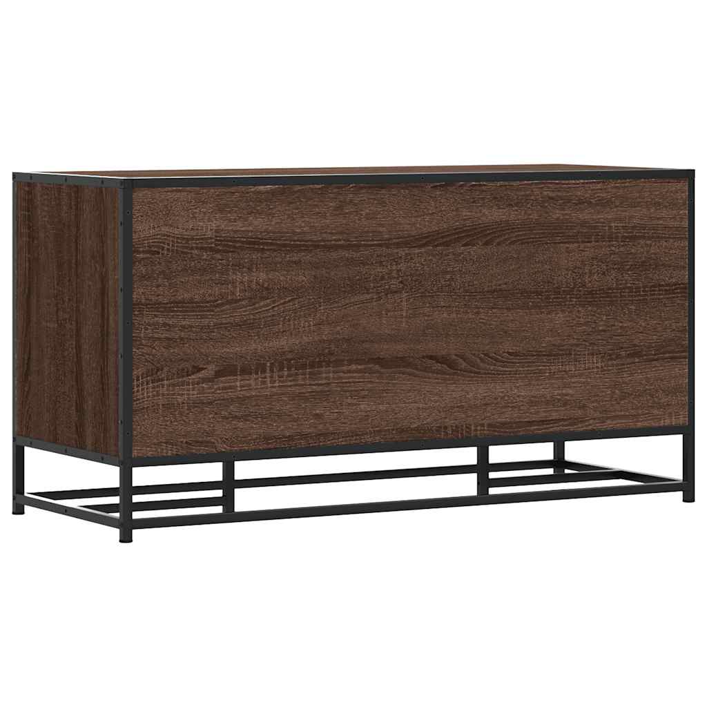 Sittebenk Skobenk Brun Eik 100x40x53,5 cm og metall