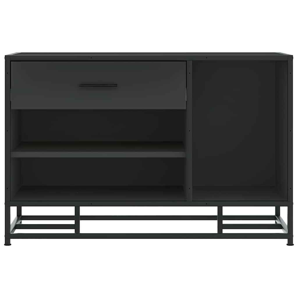 Skoskap Skohylle Skobenk Svart 80x40x53,5 cm og metall
