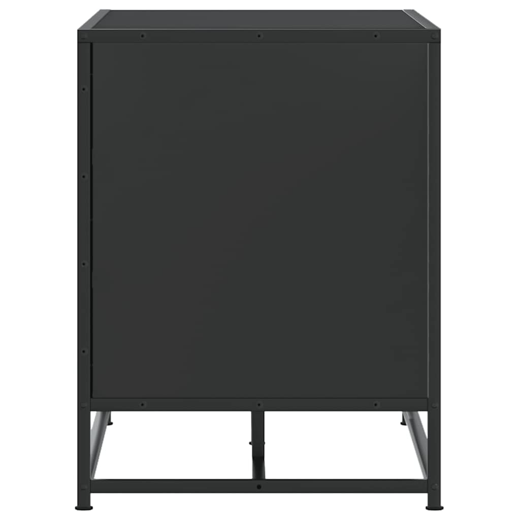 Skoskap Skohylle Skobenk Svart 80x40x53,5 cm og metall