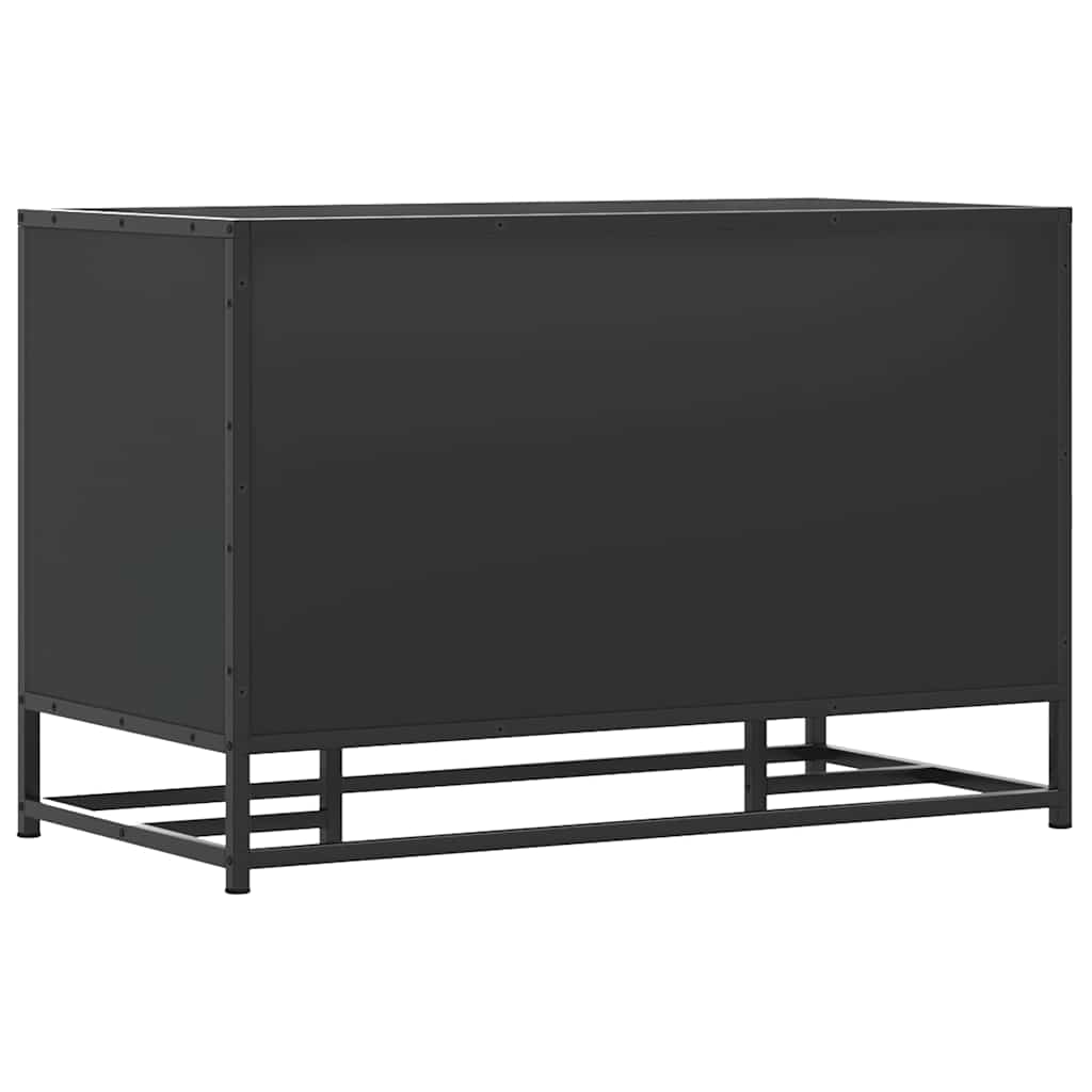 Skoskap Skohylle Skobenk Svart 80x40x53,5 cm og metall