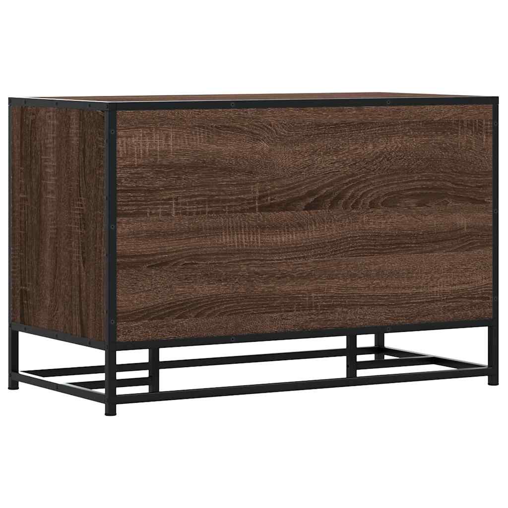 Skoskap Skohylle Skobenk Brun Eik 80x40x53,5 cm og metall
