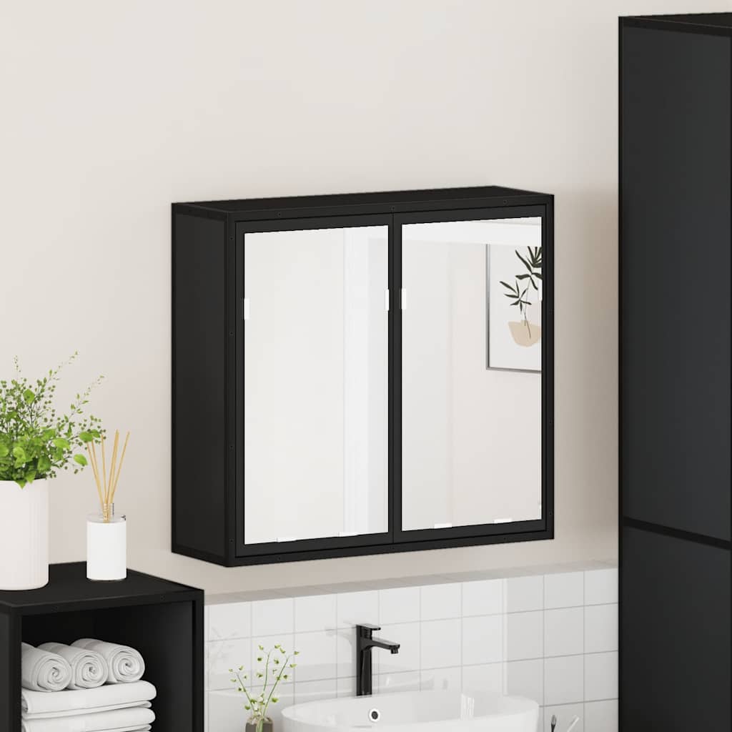 Baderomsspeil Svart 65x20x60 cm