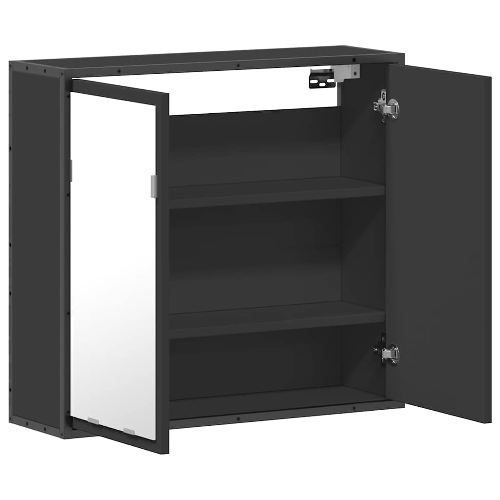 Baderomsspeil Svart 65x20x60 cm
