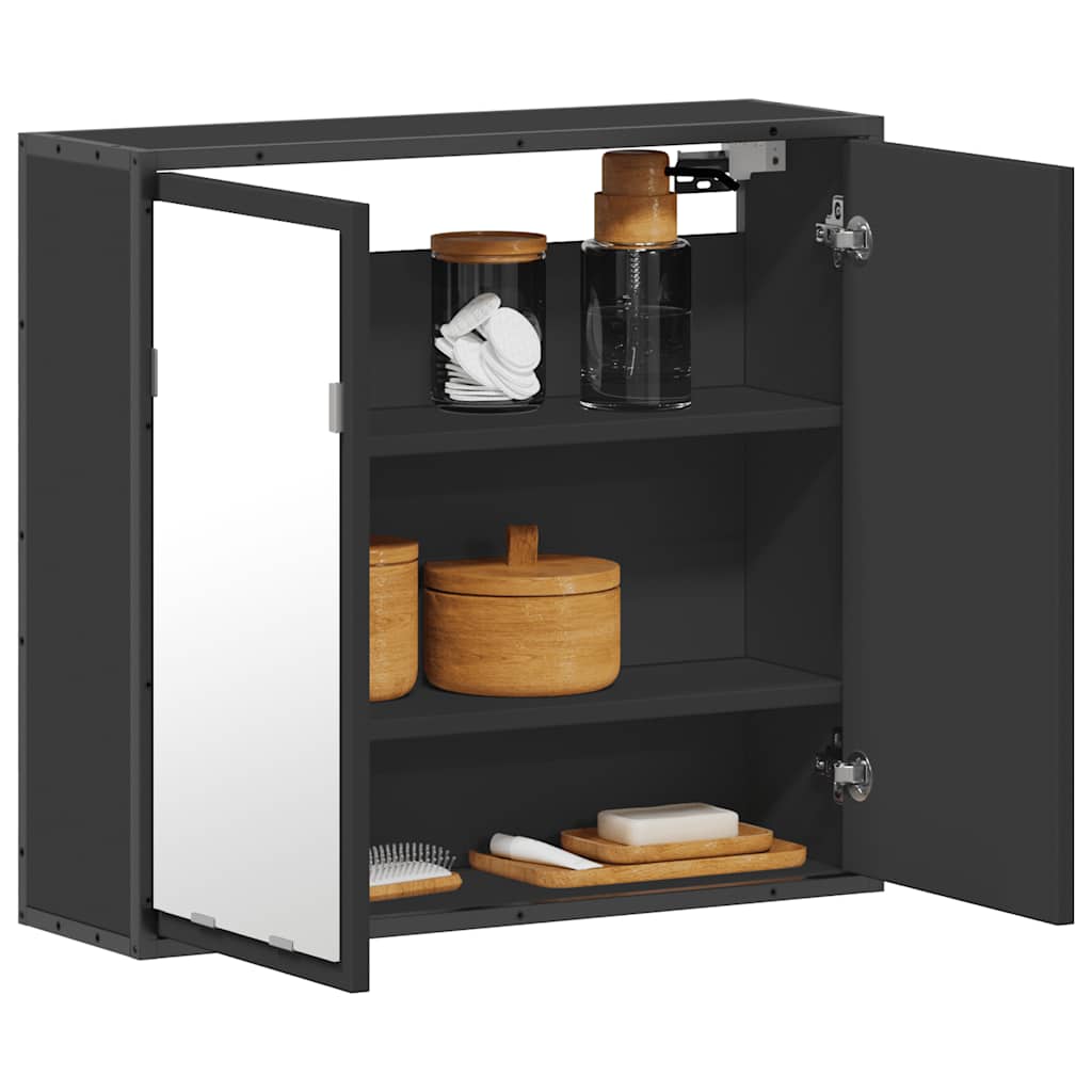 Baderomsspeil Svart 65x20x60 cm