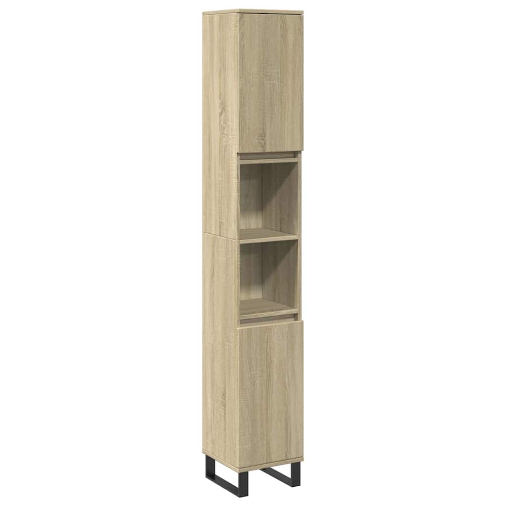 Baderomsskap Sonoma Eik 30x30x190 cm