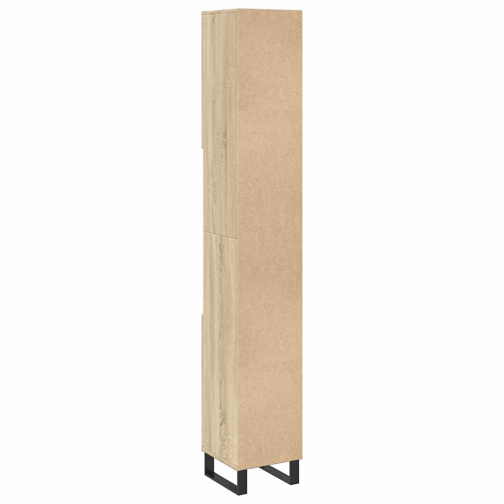 Baderomsskap Sonoma Eik 30x30x190 cm