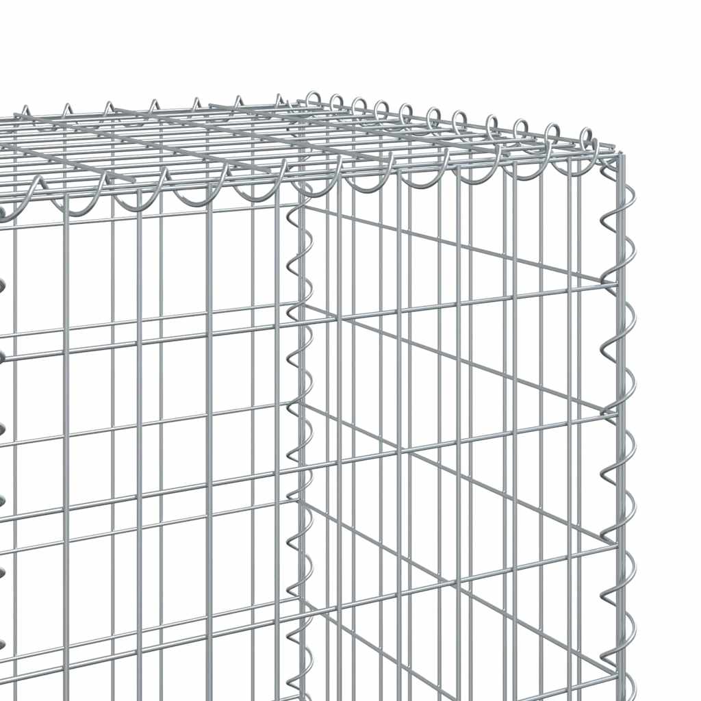 Gabionkurv med deksel 1000x50x150 cm galvanisert jern