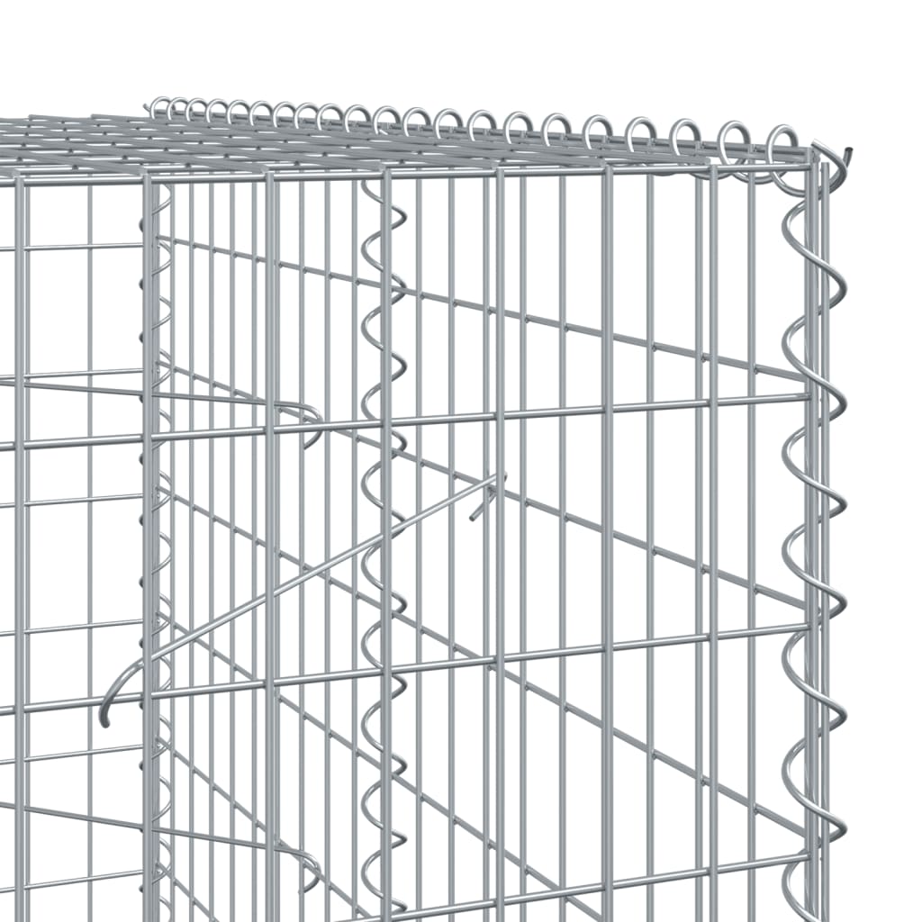 Gabionkurv med deksel 1100x100x200 cm galvanisert jern