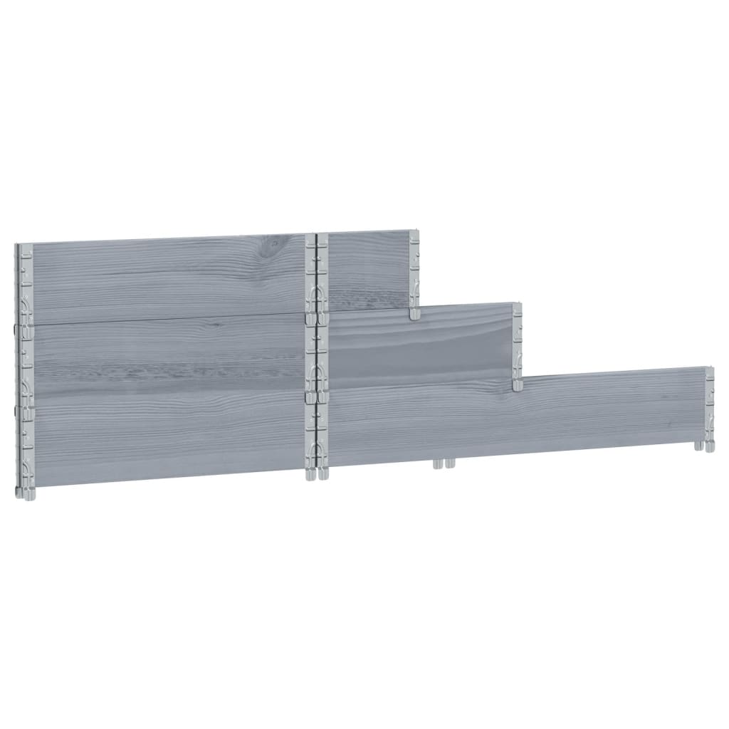 Utendørs Blomsterkasse Plantekasse Tre 3 trinn Grå 120x80 cm heltre furu