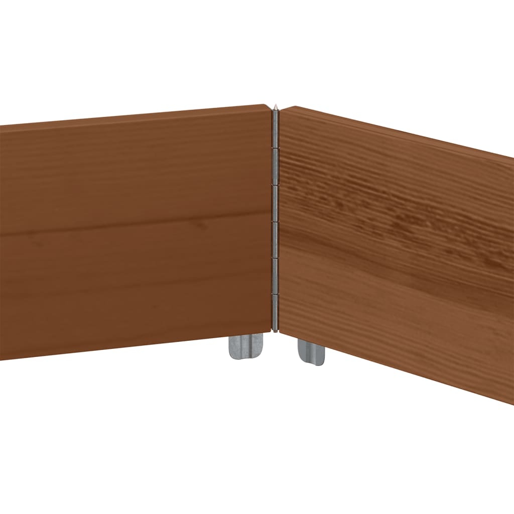 Utendørs Blomsterkasse Plantekasse Tre sekskantet Brun 160x160 cm heltre furu