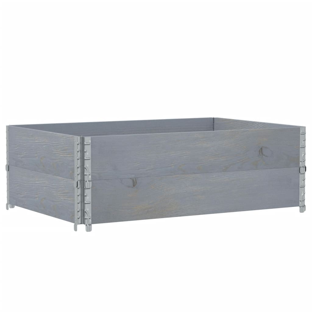 Utendørs Blomsterkasse Plantekasse Tre Grå 120x80 cm heltre furu