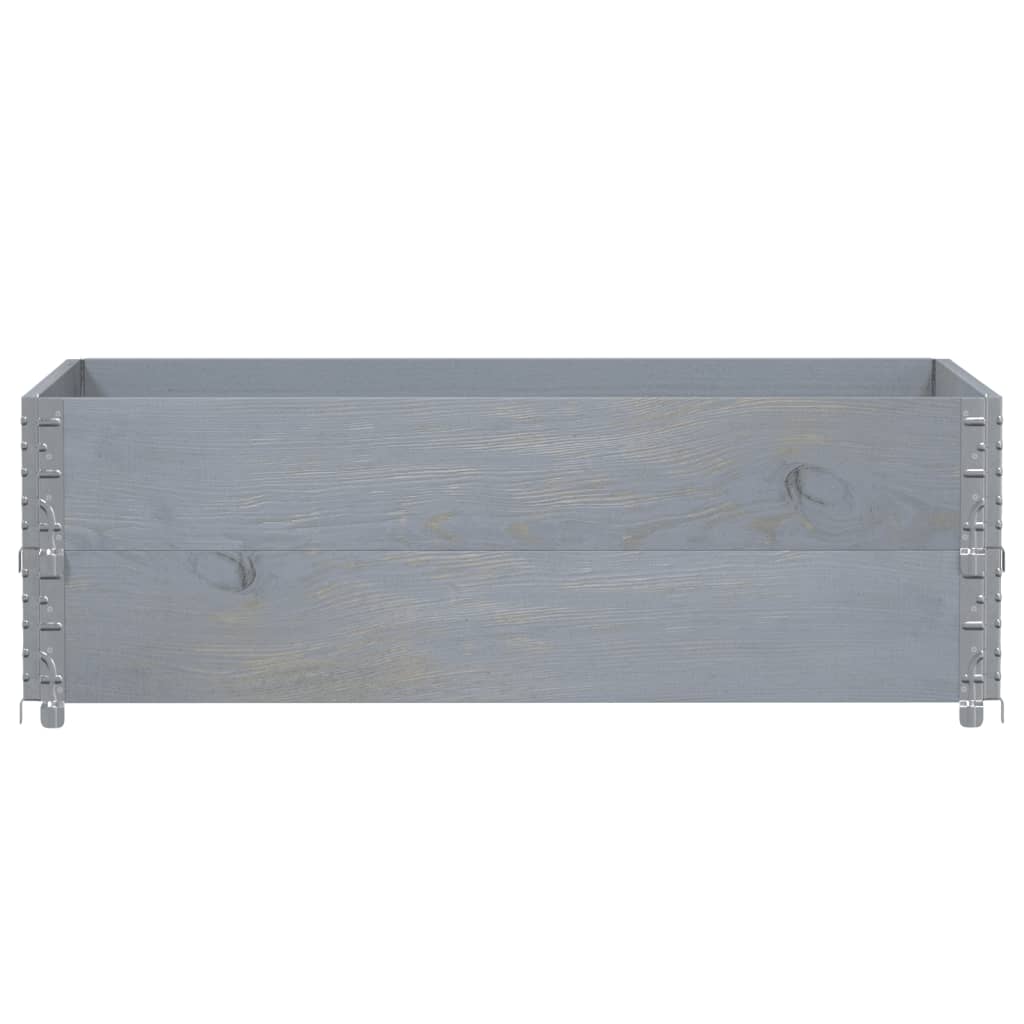 Utendørs Blomsterkasse Plantekasse Tre Grå 120x80 cm heltre furu