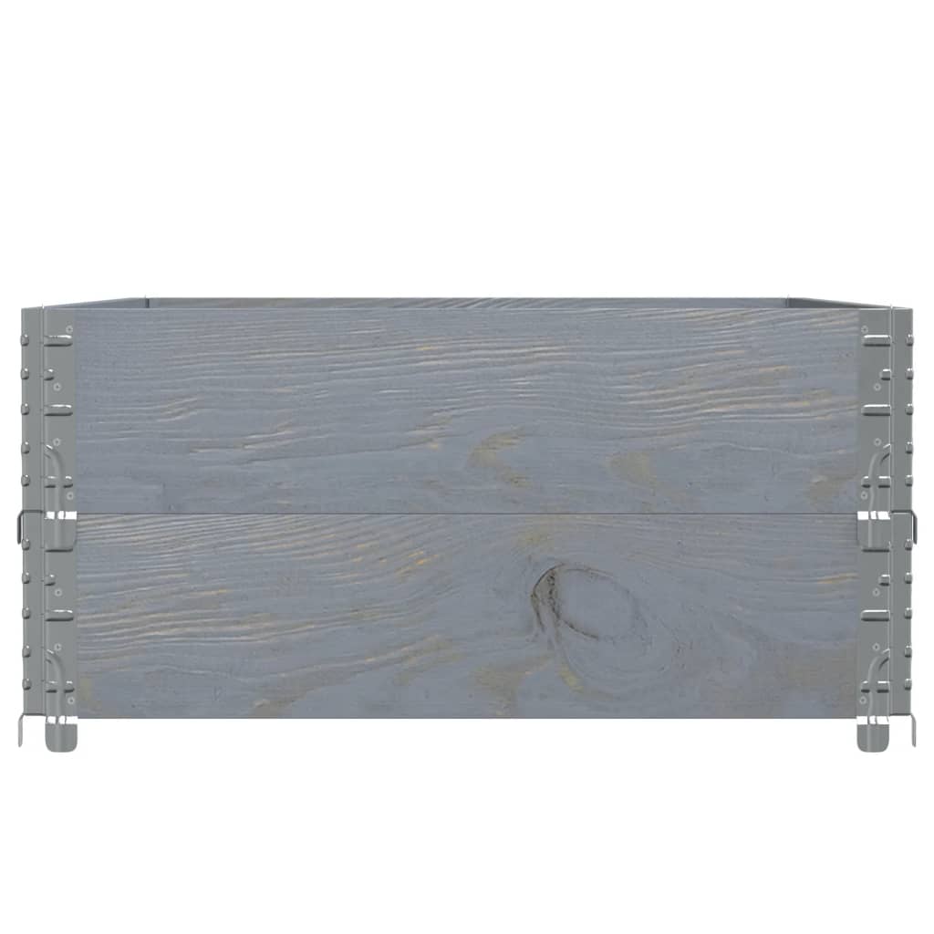 Utendørs Blomsterkasse Plantekasse Tre Grå 120x80 cm heltre furu