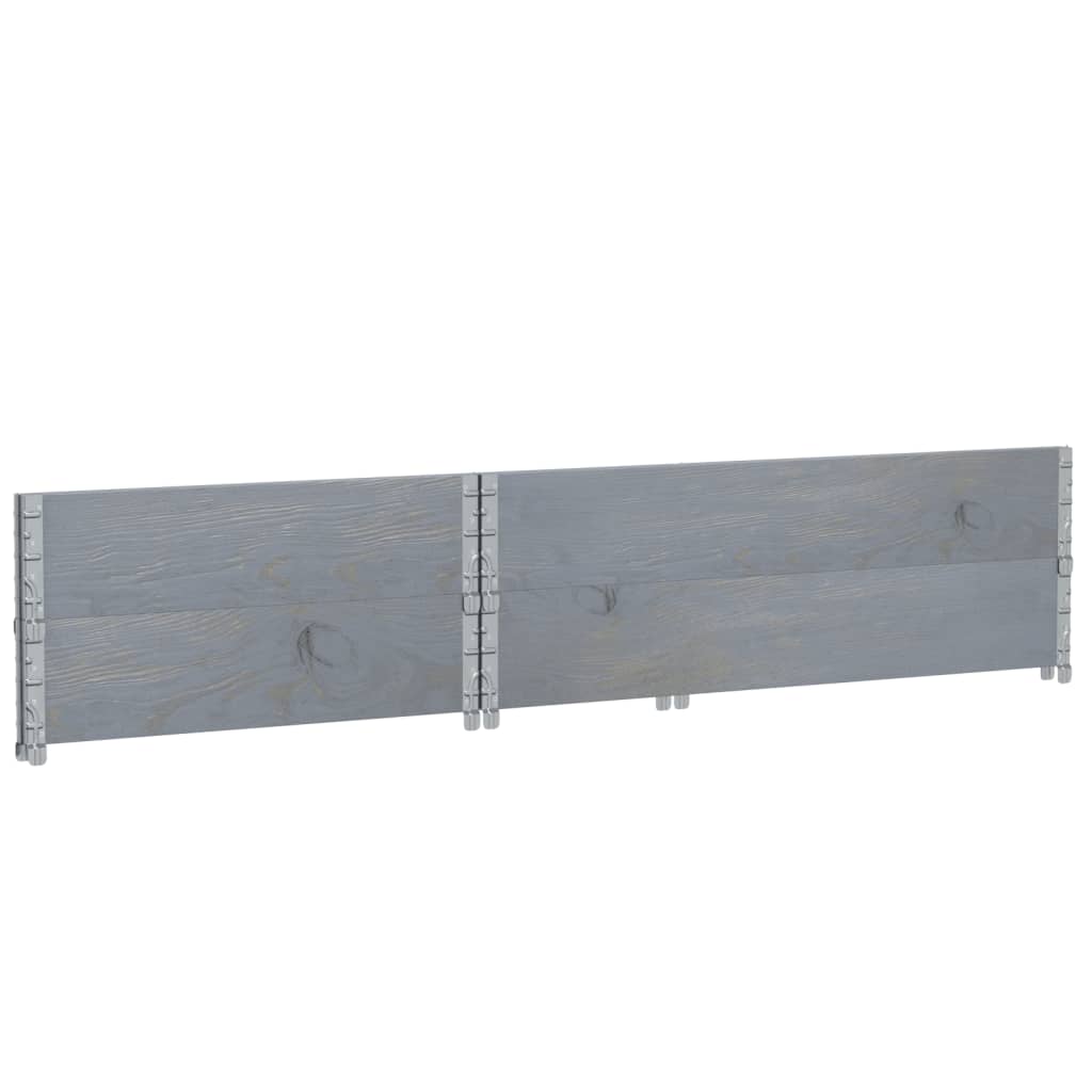 Utendørs Blomsterkasse Plantekasse Tre Grå 120x80 cm heltre furu