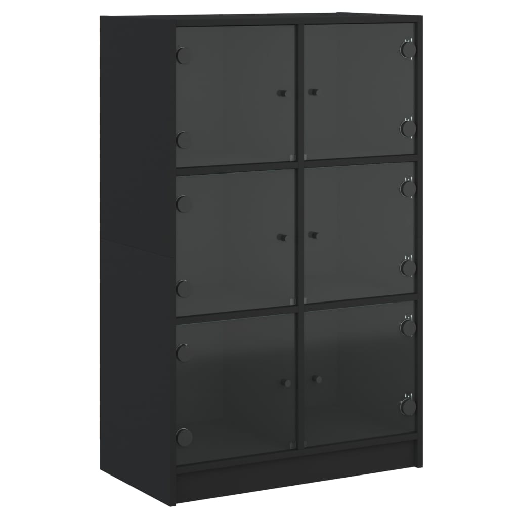 Skap Svart med dører 68x37x109 cm