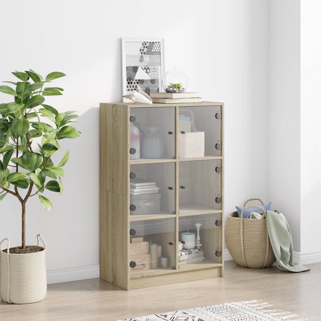 Skap Sonoma Eik med dører 68x37x109 cm