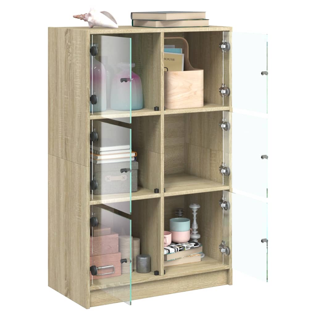 Skap Sonoma Eik med dører 68x37x109 cm