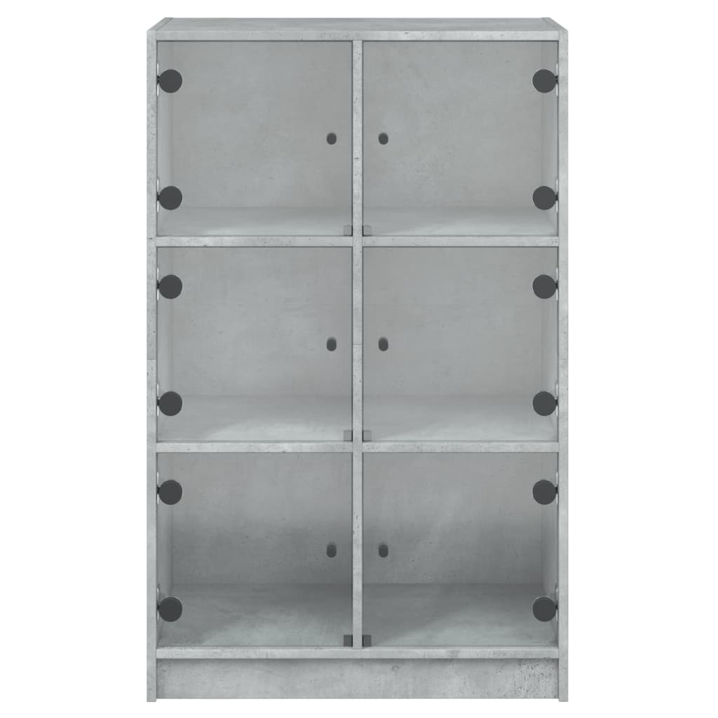 Skap Betonggrå med dører 68x37x109 cm