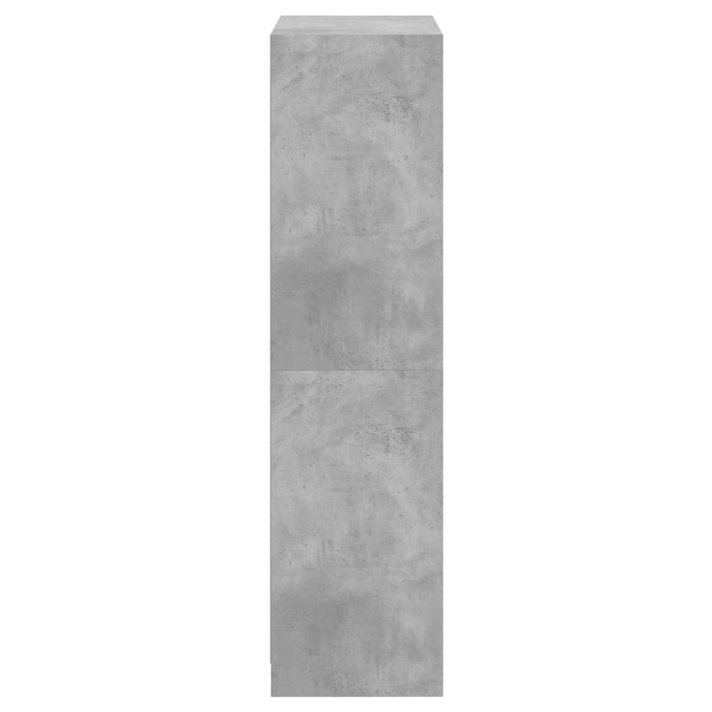 Skap Betonggrå med dører 68x37x142 cm