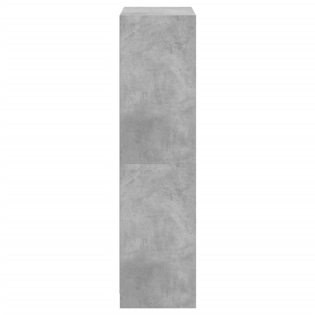Skap Betonggrå med dører 68x37x142 cm