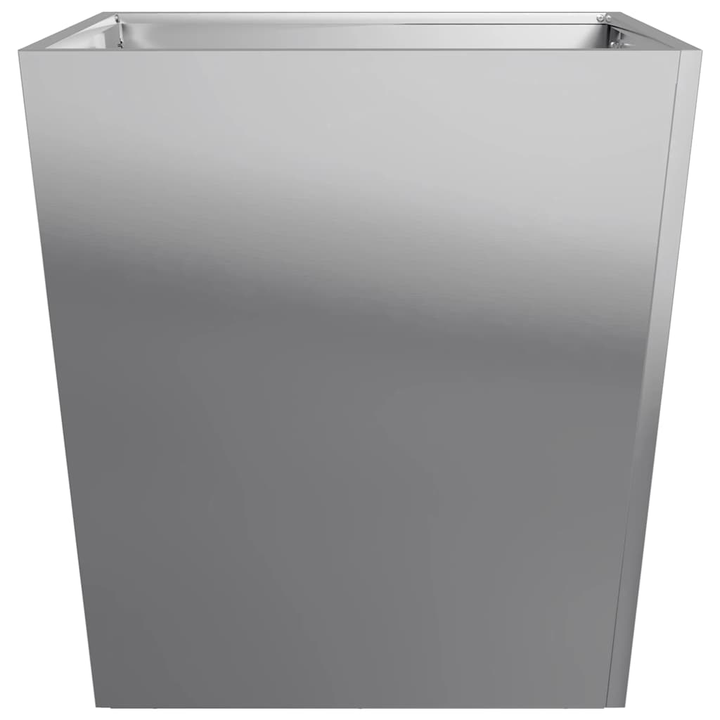 Utendørs Blomsterkasse Plantekasse Metall 2 stk 50x50x50 cm galvanisert stål