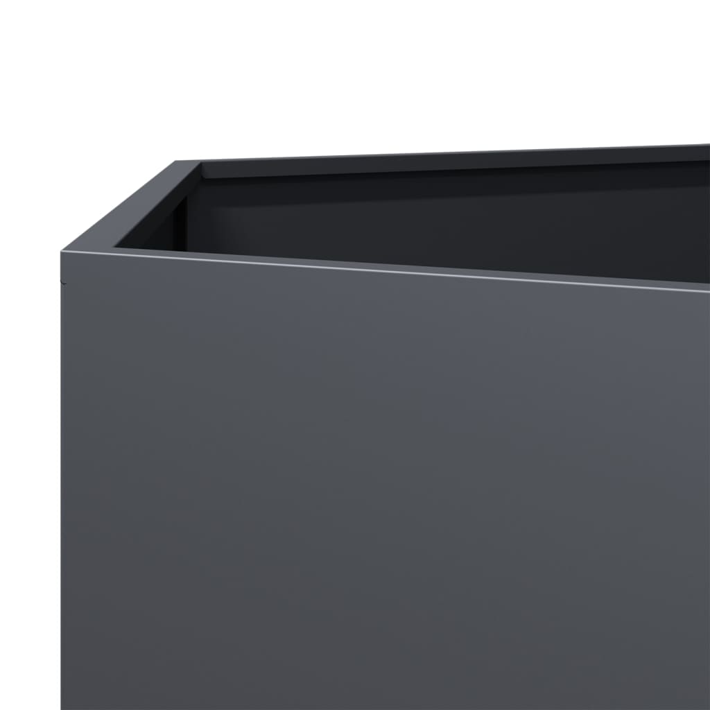 Utendørs Blomsterkasse Plantekasse Metall antrasitt sekskantet 69x60x45 cm stål