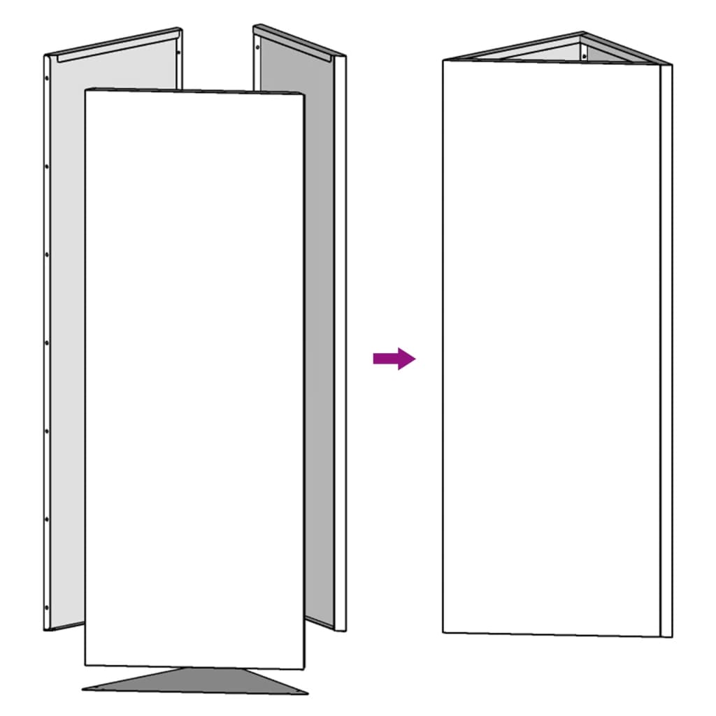 Utendørs Blomsterkasse Plantekasse Metall Hvit trekantet 40x34,5x70 cm stål