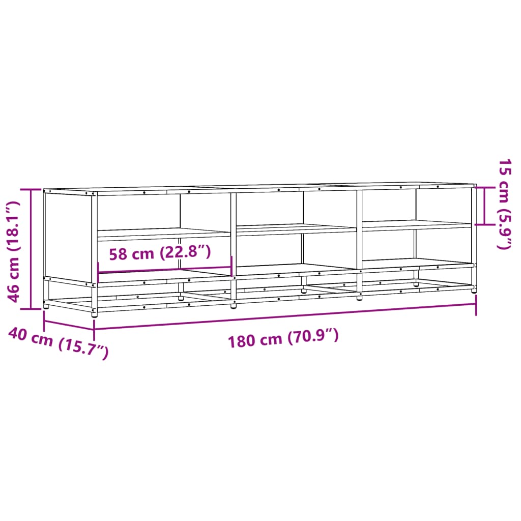 TV-Møbel Sonoma Eik TV-benk 180x40x46 cm