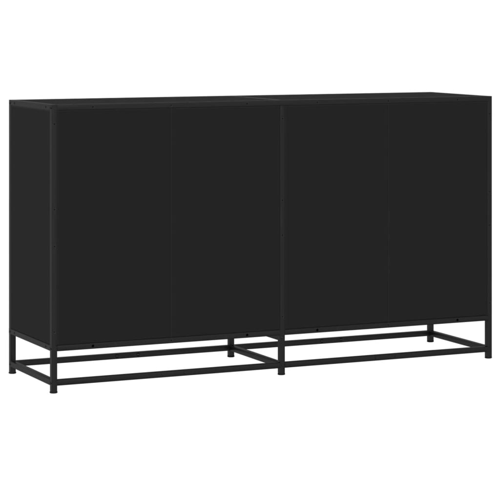 Skjenk Svart 134x35x76 cm