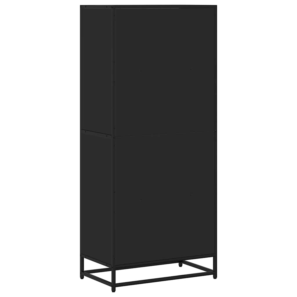 Bokhylle Svart 60x35x139 cm